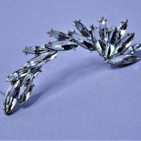 Sterling Forever Silver/Crystal Ear Climber (only 1 ear, not designed as a set) - Picture 3 of 6